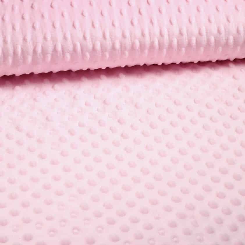Minky fleece bumps jacquard pink