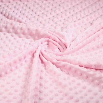 Minky fleece bumps jacquard pink