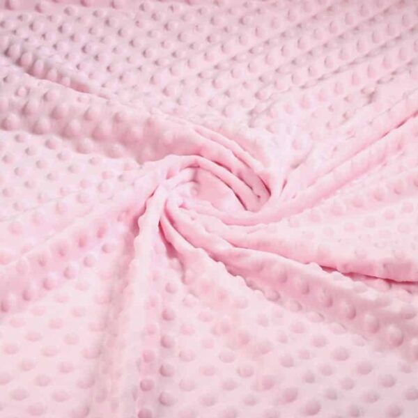 Minky fleece bumps jacquard pink