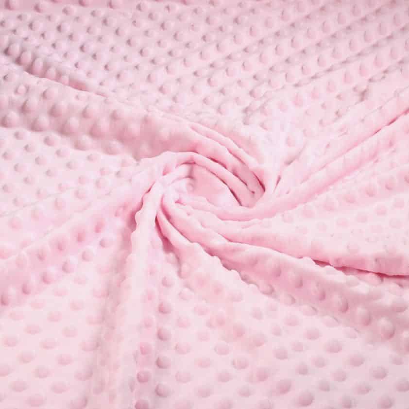 Minky fleece bumps jacquard pink