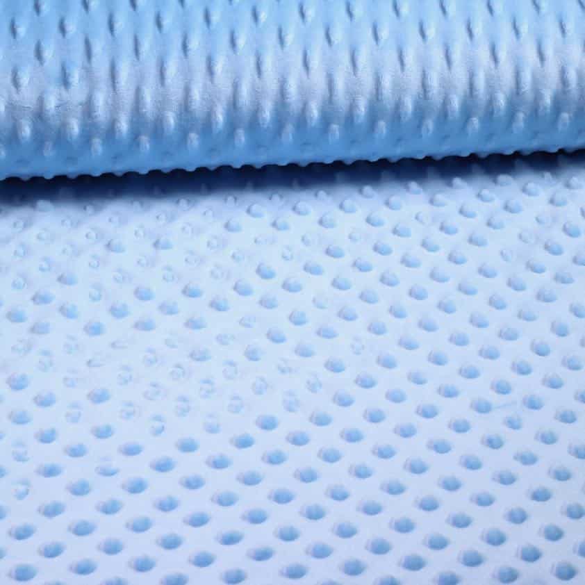 Minky fleece dimple jacquard light blue