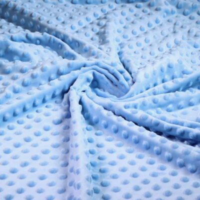 Minky fleece dimple jacquard light blue