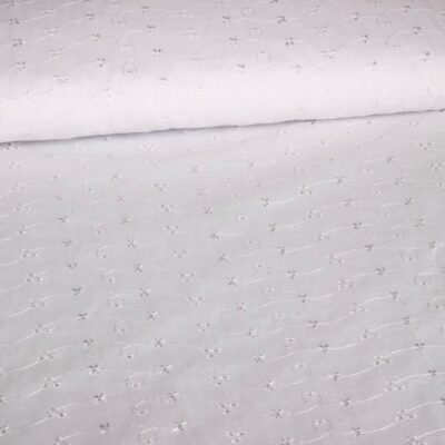 Broderie fabric white