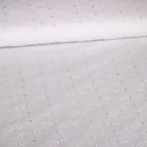 Broderie fabric white