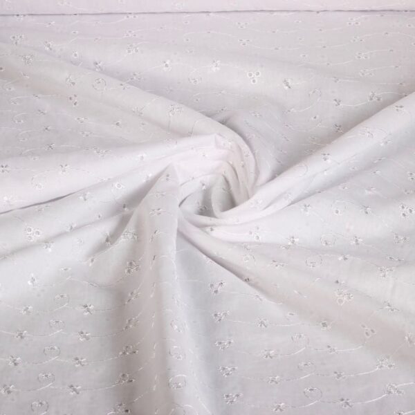 Broderie fabric white