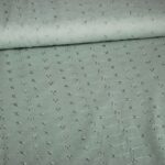 Broderie stof oud groen