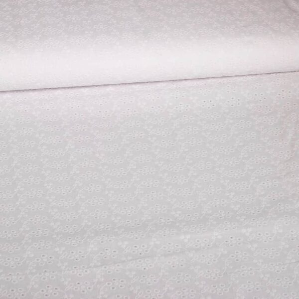 Swiss Broderie diamond white