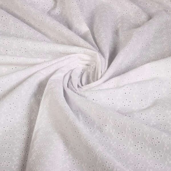 Swiss Broderie diamond white
