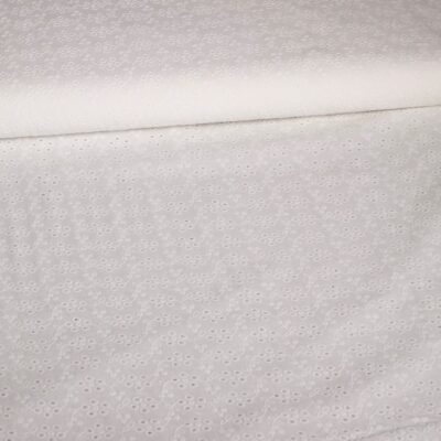 Swiss broderie fabric off white ecru