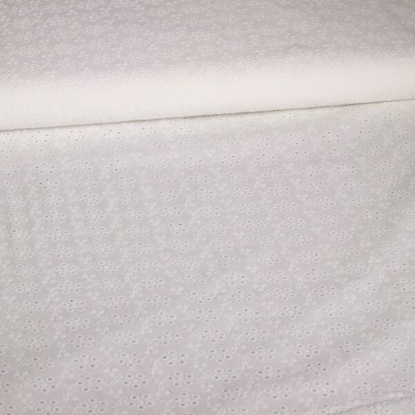 Swiss broderie fabric off white ecru