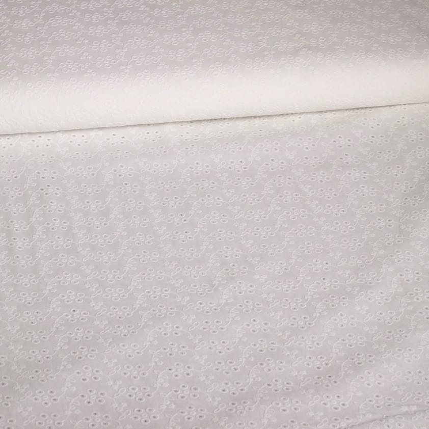 Swiss broderie fabric off white ecru