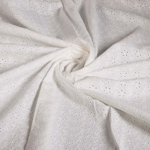Swiss broderie fabric off white ecru