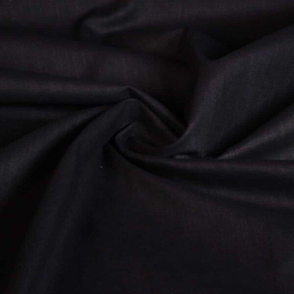 Linen fabric black washed