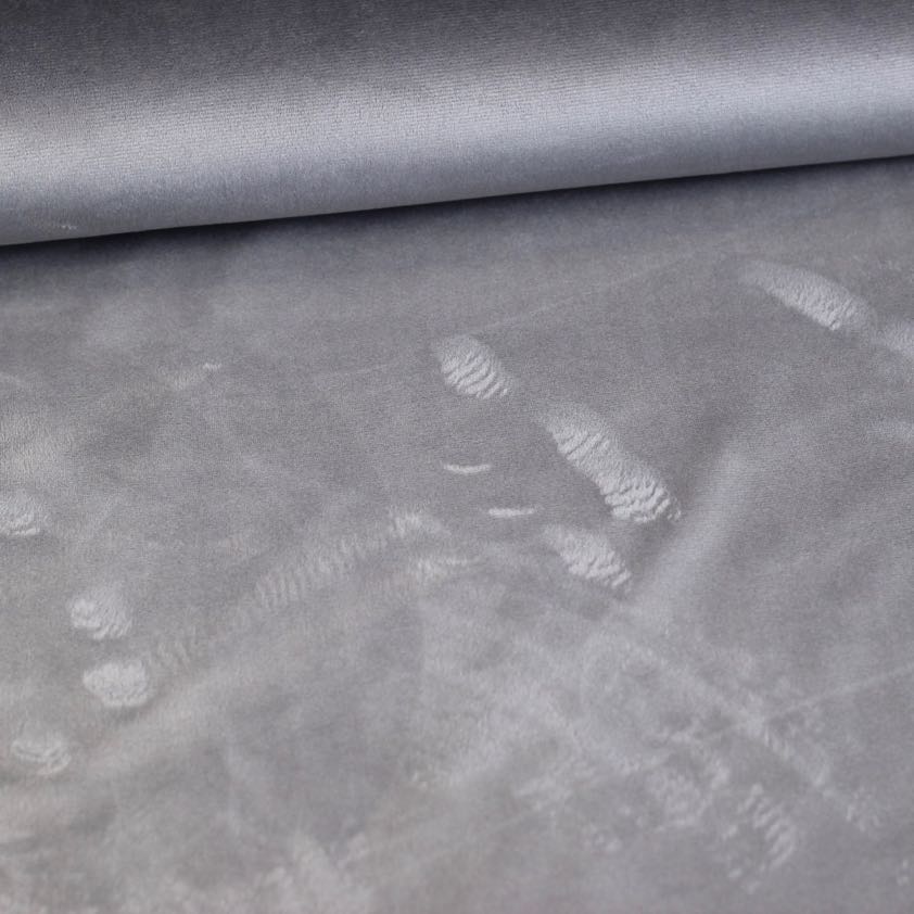 Minky fleece fabric light grey