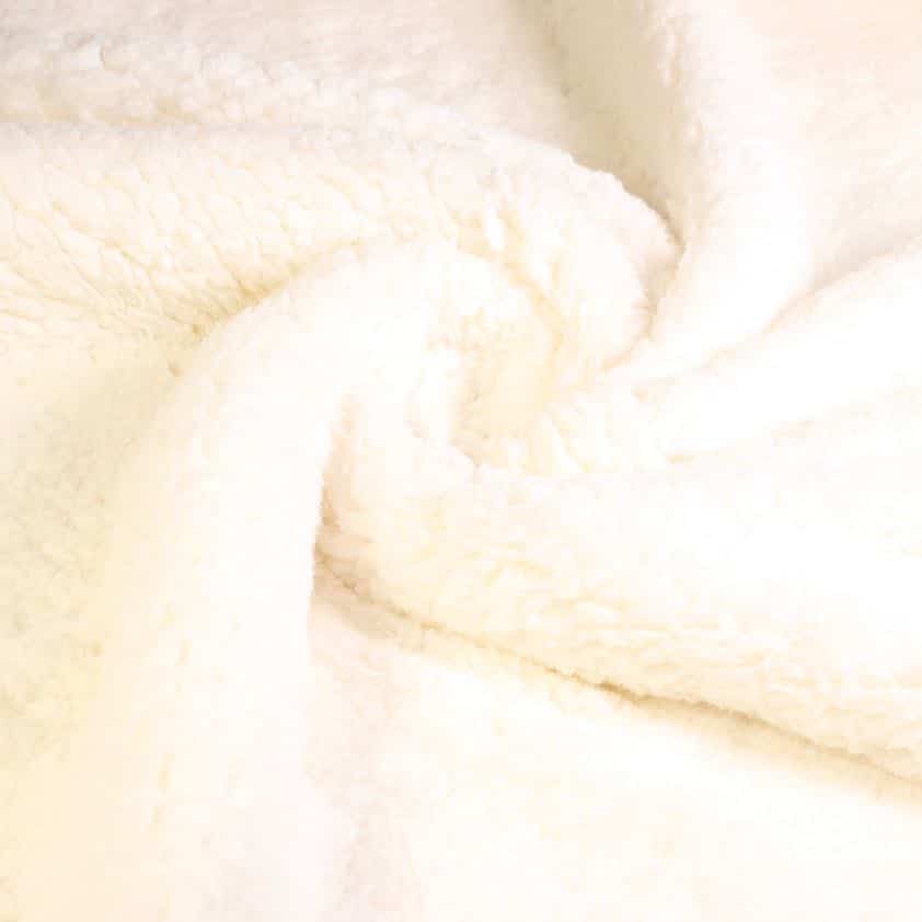 Borg teddy fabric off white