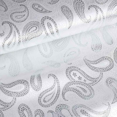 Jacquard paisley silver