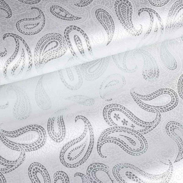 Jacquard paisley silver