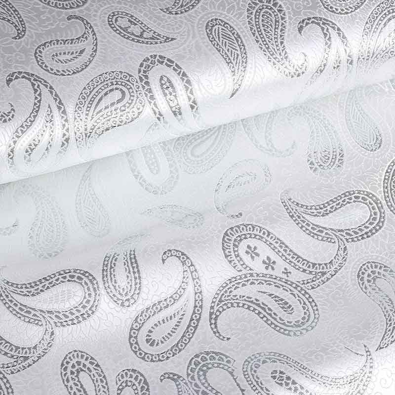 Jacquard paisley silver