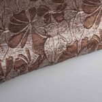 Jacquard bloem tone-in-tone lurex bruin
