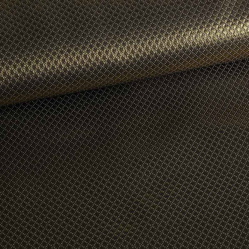 Jacquard mini check metallic black/gold