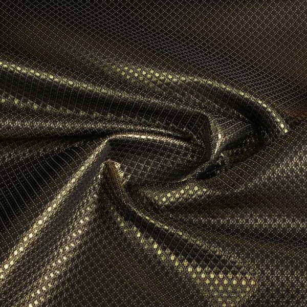 Jacquard mini check metallic black/gold