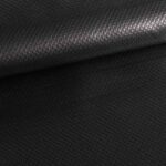 Jacquard stof mini ruit metallic zwart/zilver
