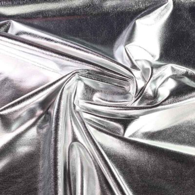 Stretch lamee fabric silver