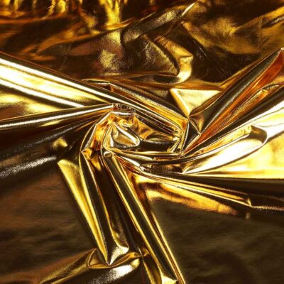 Stretch Lamee fabric gold