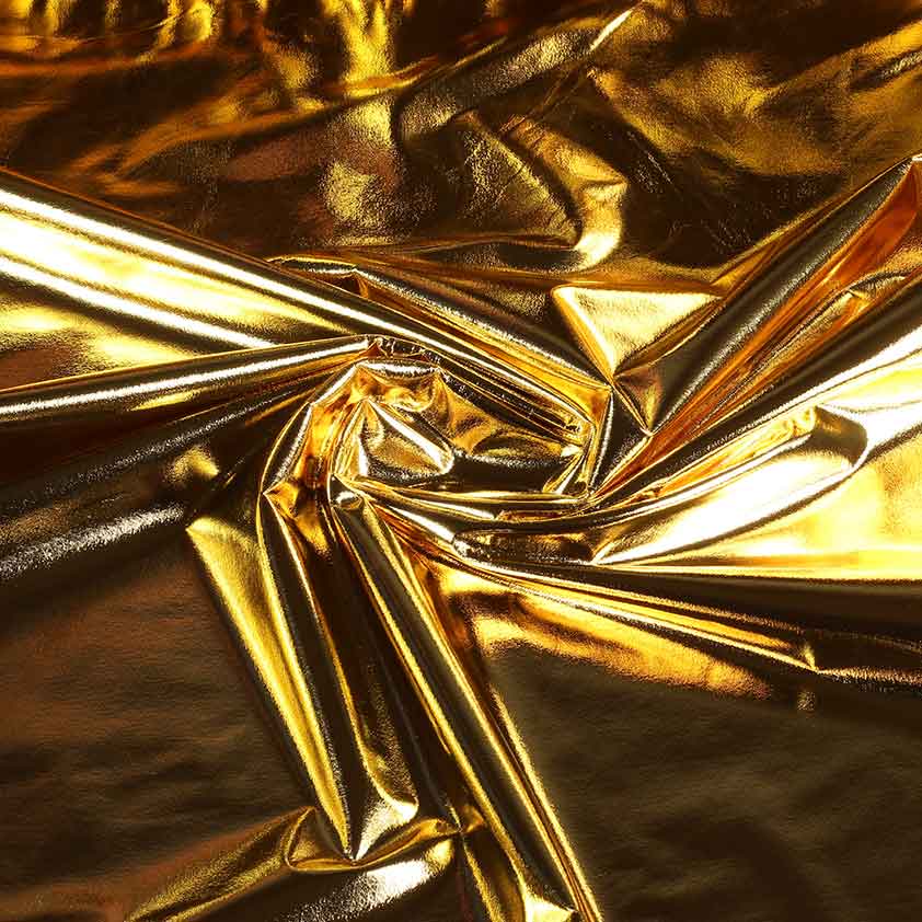 Stretch Lamee fabric gold