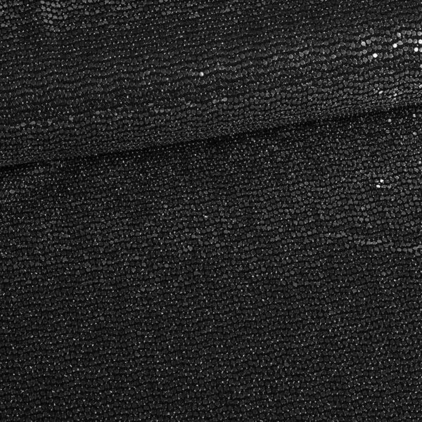 Stretch fabric glitter spot silver