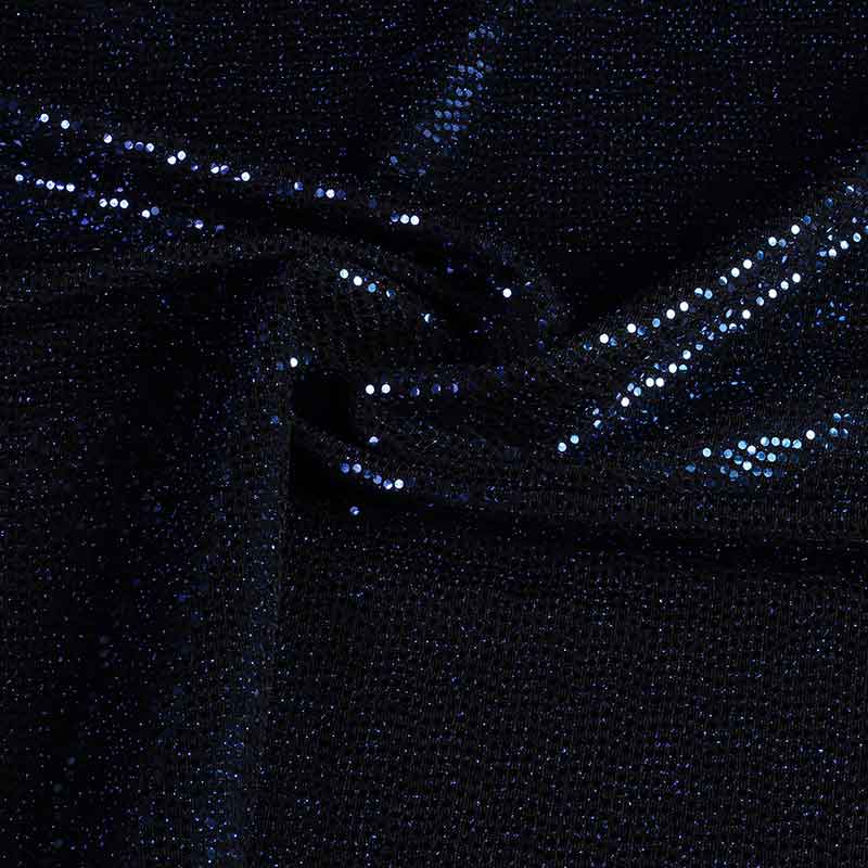 Stretch fabric glitter spot cobalt