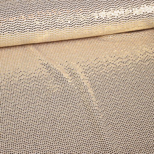 Stretch fabric glitter spot white/gold