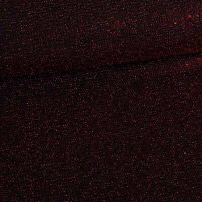 Stretch fabric glitter polka dot red