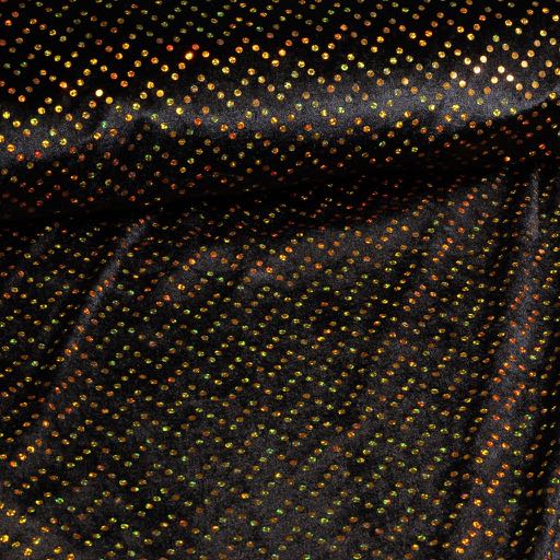 Panne velvet fabric black gold