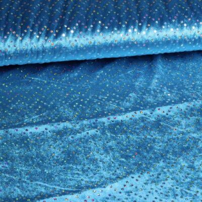 Velours de Panne fabric aqua