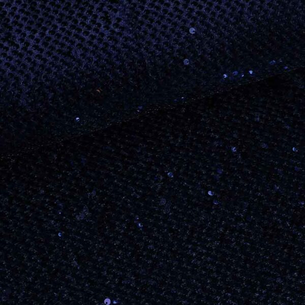 Velvet fabric dark blue with sequins