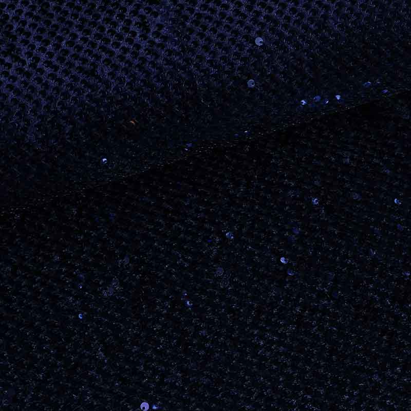 Velvet fabric dark blue with sequins