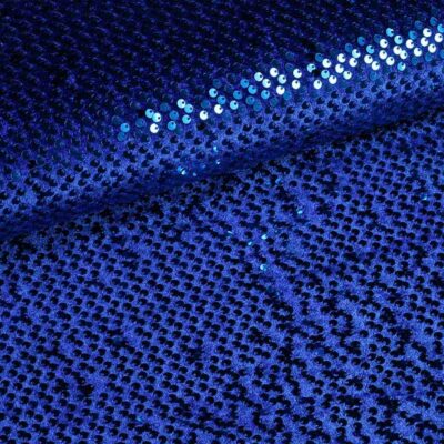 Velvet fabric cobalt with sequins