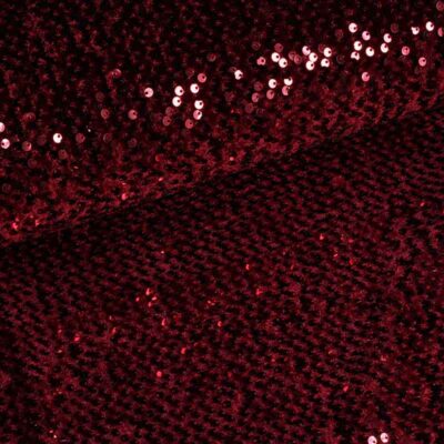 Velvet fabric stretch bordeaux with sequins