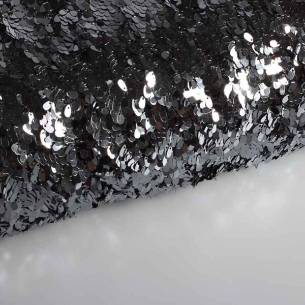 Mesh fabric with silver drops