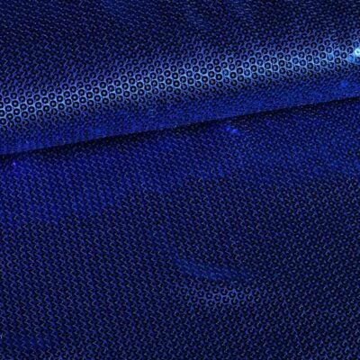 Satin fabric all over sequins cobalt