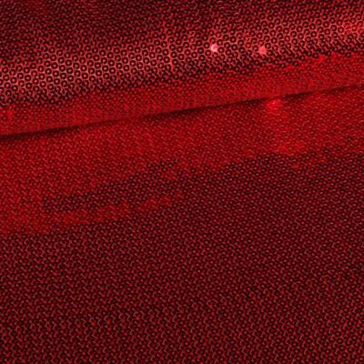 Satin fabric sequins red
