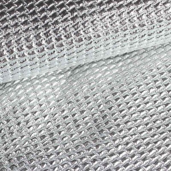 Metallic fabric bubble silver