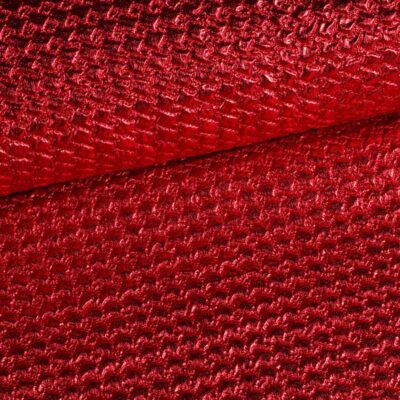 Metallic fabric bubble red