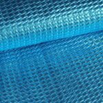 Metallic stof bubble aqua