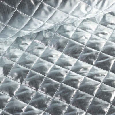 Metallic fabric diamond silver
