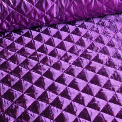 Metallic fabric diamond purple