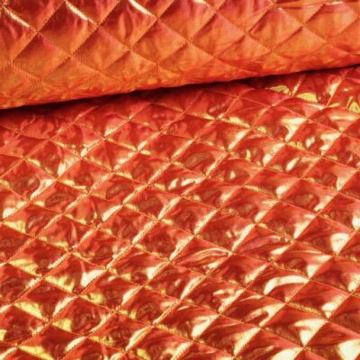 Metallic fabric diamond orange
