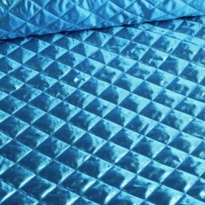 Metallic fabric diamond aqua