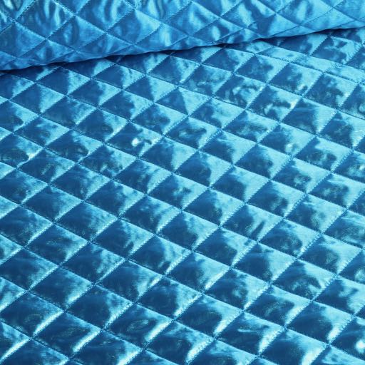 Metallic fabric diamond aqua